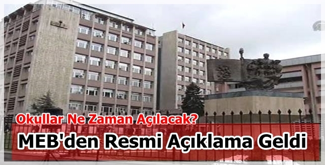 MEB'den Resmi Açıklama Geldi