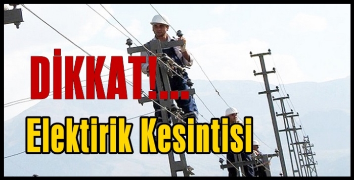 4 İlçede Kontorollü Elektirik Kesintisi