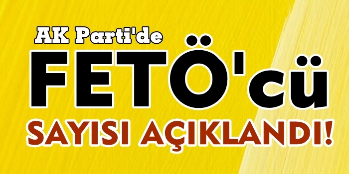 AK Parti 'de ''FETÖ'cülerin'' sayısı açıklandı