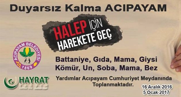 Halep İçin Sen de ''BİR ŞEY'' Yap