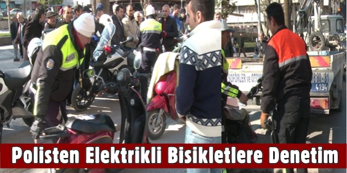 Polisten Elektrikli Bisikletlere Denetim