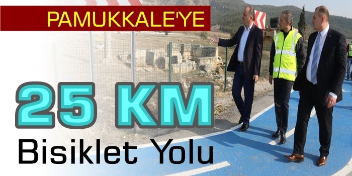 Pamukkale'ye 25 KM Bisiklet Yolu