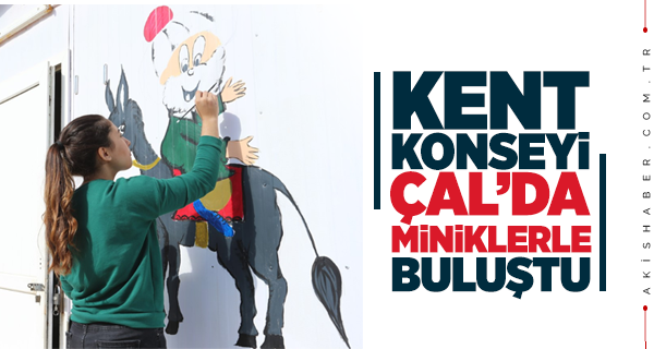 Çal'da Okul Duvarları Renklendi
