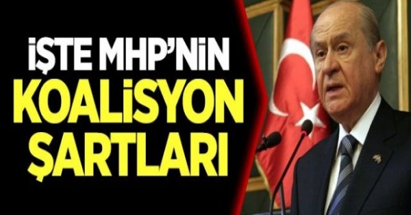 MHP, Koalisyon İçin Yol Haritasını Belirledi