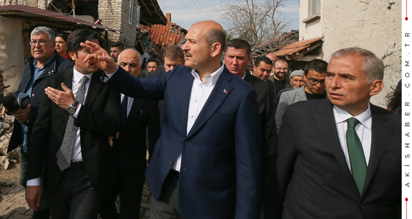 Bakan Soylu Deprem Bölgesini Gezdi