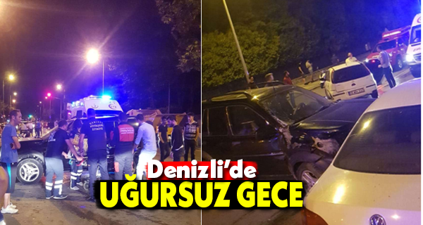 Denizli’de Tam 11 Araçlık Kaza