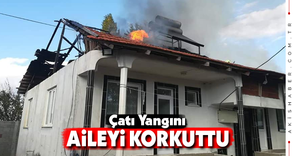 Denizli'de Çatı Yangınına İtfaiye Müdahalesi