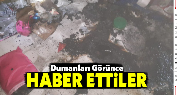 Denizli'de Ev Yangını Mahalleliyi Korkuttu