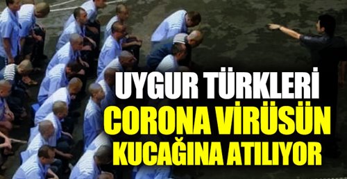 Çin Uygur Türklerini corona virüsün kucağına atıyor