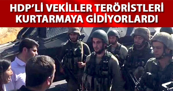 HDP’li vekiller teröristlere yardıma gidiyorlardı