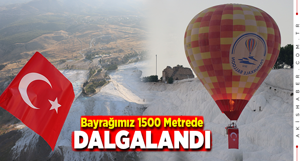 Pamukkale'de Balonlar Zafer Bayramı Onuruna Yükseldi