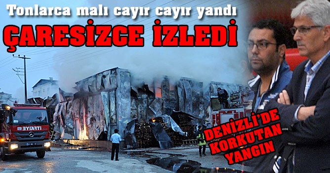 Gıda deposu alevlere teslim