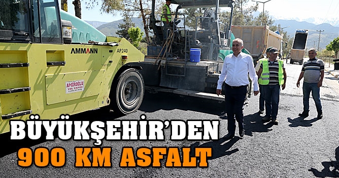Büyükşehir'den 900 kilometre yola asfalt