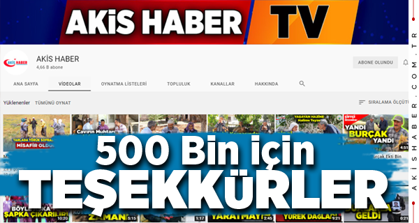 Akis Haber TV'nin Mayıs Ayı İzlenme Sayıları 500 Bini Geçti
