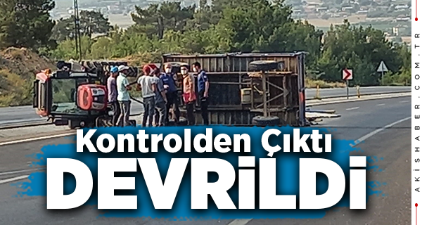 Denizli'de Demir Yüklü Traktör Devrildi: 2 Yaralı