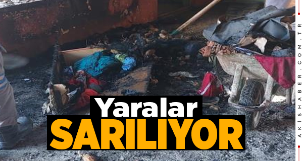 Denizli'de Yangın Mağduru Kadına Yardım Eli