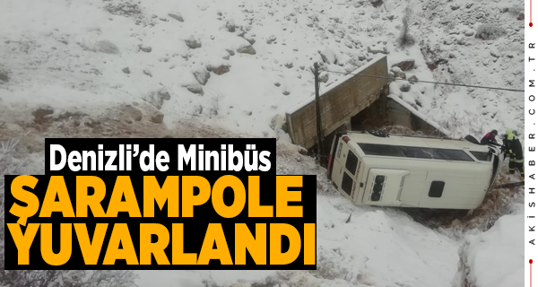 Denizli'de Kaygan Yol Kaza Getirdi: 2 Yaralı