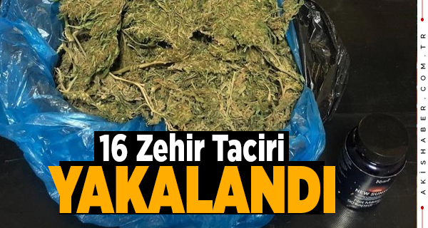 Denizli'de Uyuşturucu Operasyonu: 16 Tutuklama