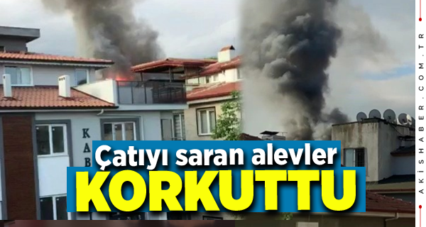 Denizli'de Çatı Yangını Paniğe Yol Açtı