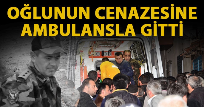 Şehidin babası ambulansla Ankara'ya götürüldü