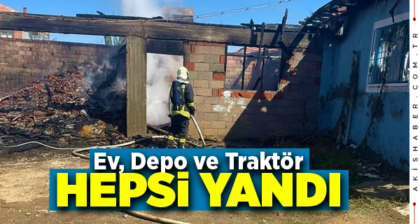 Denizli'de Yangının Sardığı Evden Geriye Döküntüler Kaldı