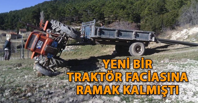 Çameli Kolak'ta Traktör Kazası