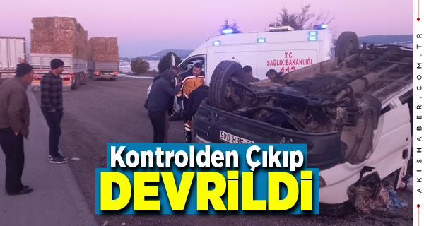 Denizli'de Taklalar Atan Minibüsteki 6 Kişi Yaralandı