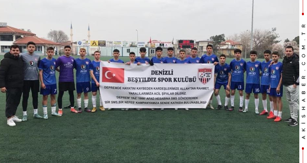 Denizli'de Genç Futbolculardan Deprem Hassasiyeti