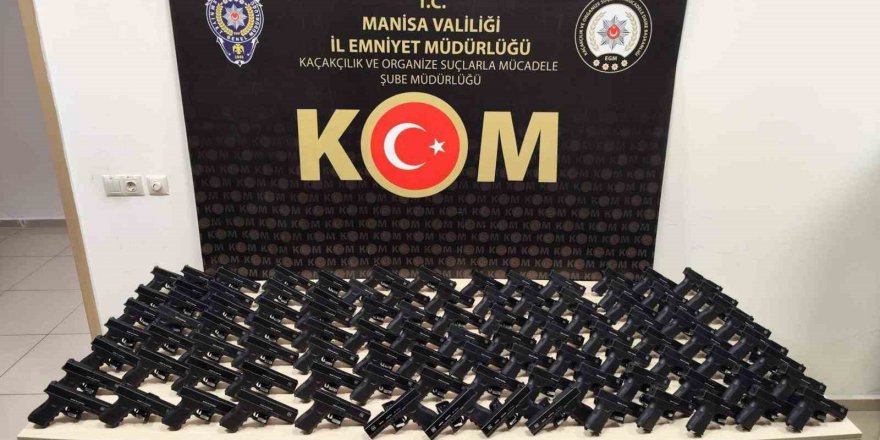 Manisa’da 100 adet ruhsatsız tabanca ele geçirildi