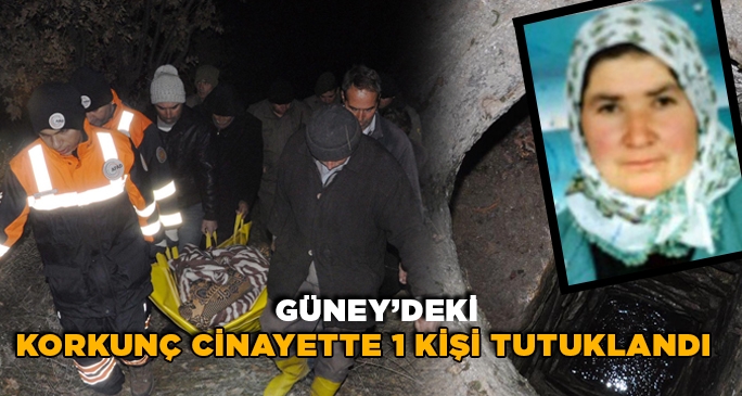 Korkunç cinayette 1 kişi tutuklandı