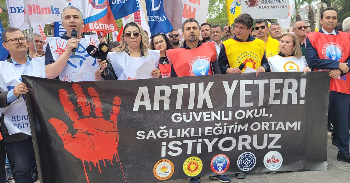 DENİZLİ'DE ŞİDDETE KARŞI ORTAK TEPKİ