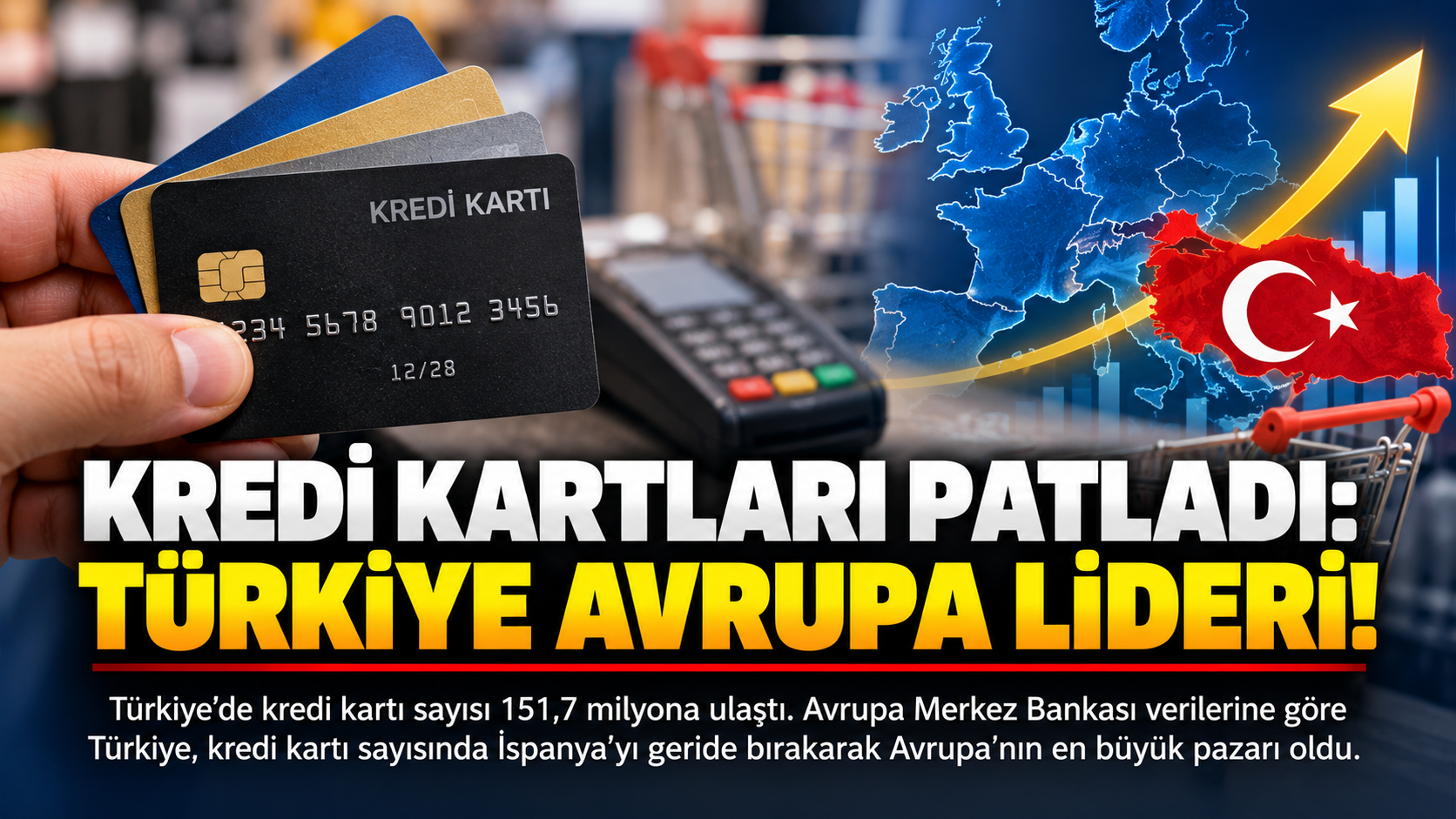 Kredi kartları patladı: Türkiye Avrupa lideri!