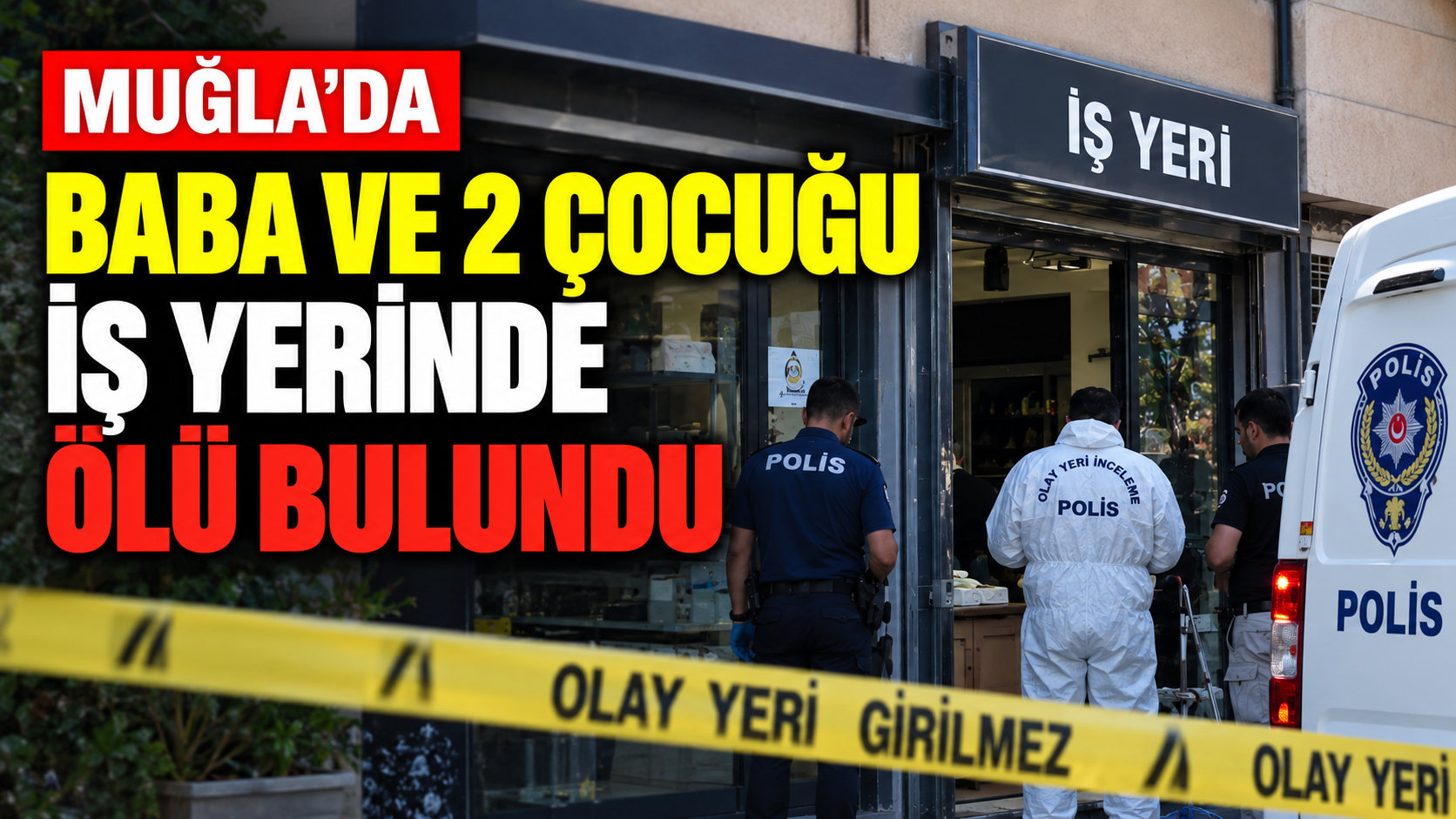 Muğla’da baba ve 2 çocuğu iş yerinde ölü bulundu