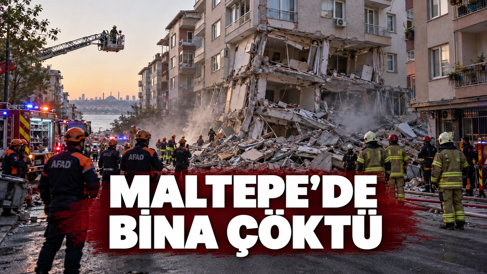 İstanbul Maltepe'de 7 Katlı Bina Çöktü