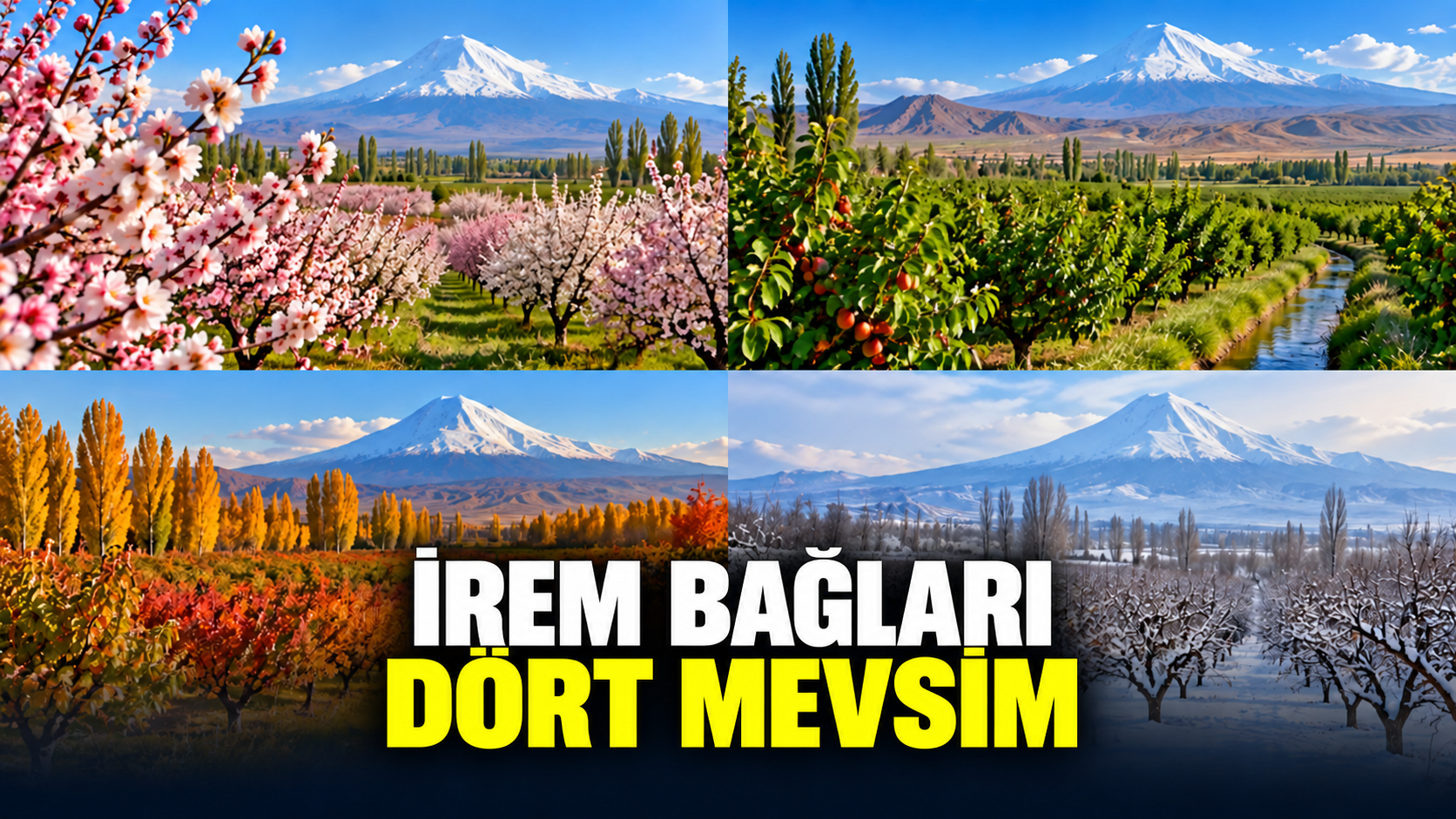 Iğdır’ın İrem Bağları dört mevsim ayrı güzel