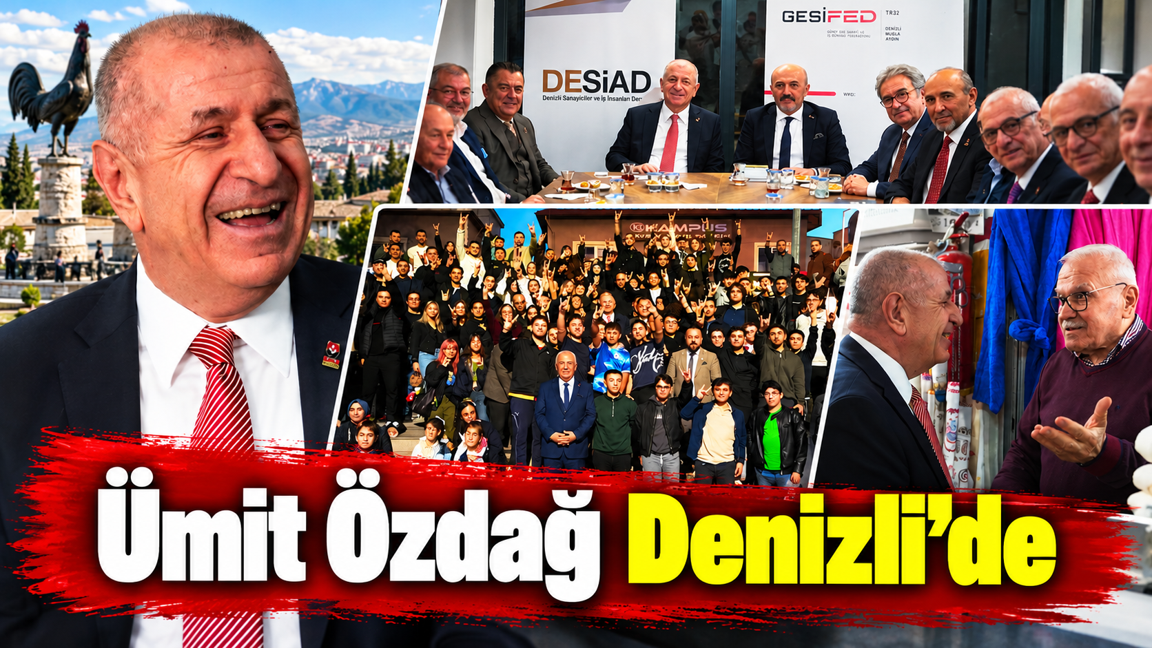 Denizli'de Esnaf Ziyaretleri yaptı Gençlerle Buluştu