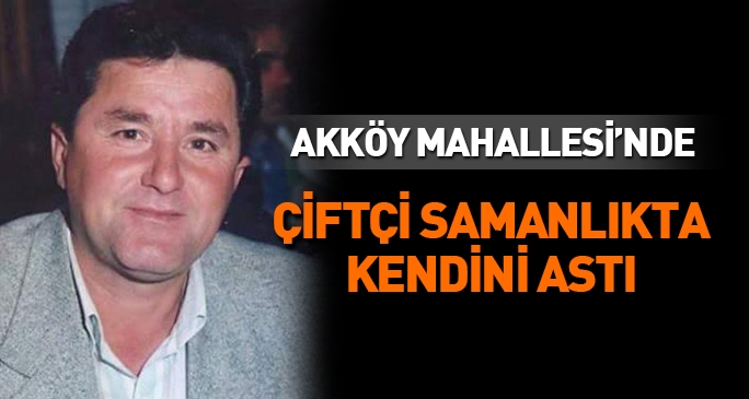 Çiftçi samanlıkta kendini astı