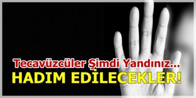 Tecavüzcüler Hadım Edilecek