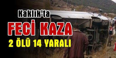 Honaz'da Kaza 2 ölü 14 Yaralı