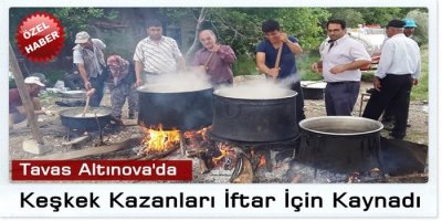 Keşkek Kazanları İftar İçin Kuruldu