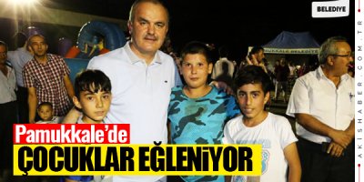 Pamukkale'de Minikler Gönüllerince Eğlendi
