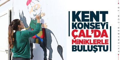 Çal'da Okul Duvarları Renklendi