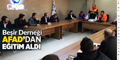 Beşir Derneği Doğal Afet Eğitimi Aldı