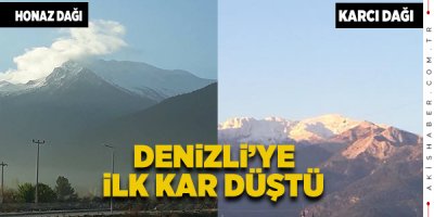 Honaz Dağı ve Karcı Dağı Karla Buluştu