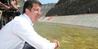 Cindere Barajından Yenicekent Kanalına Su Verildi