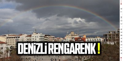 Denizli'de rengarenk gökyüzü!