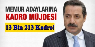 Bakan Müjdeyi Verdi!13 bin 213 Yeni Kadro!