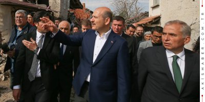 Bakan Soylu Deprem Bölgesini Gezdi