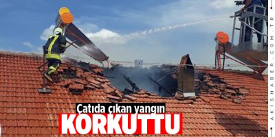 Denizli'de Çatıda Çıkan Yangın Korkuttu