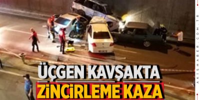 Üçgen Kavşak'ta 4 araç birbirine girdi!